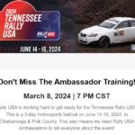3/8 TN Rally USA Ambassador Training