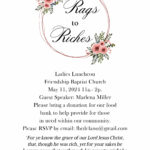 5/11 Friendship Baptist Church Rags to Riches Ladies Luncheon
