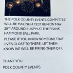 5/30 Polk County Events Fireworks Test Run