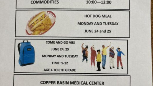 6/24-25 Copper Basin Baptist Association Office and Crisis Center Hot Dog Meal