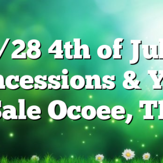 6/28 4th of July Concessions & Yard Sale Ocoee, TN