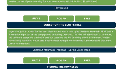 7/1 Survival Crafts at Hiwassee/Ocoee State Park