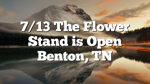 7/13 The Flower Stand is Open Benton, TN