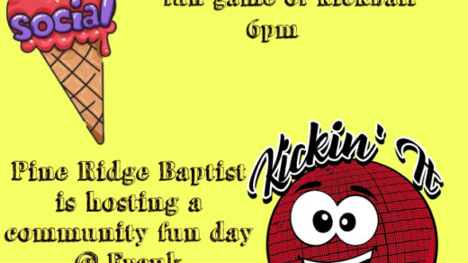 7/27 Kickball & Ice Cream Social of Pine Ridge Baptist Church