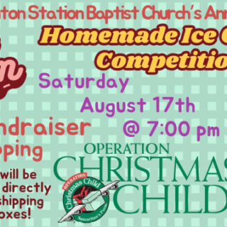 8/17 Homemade Ice Cream Competition at Benton Station Baptist Church