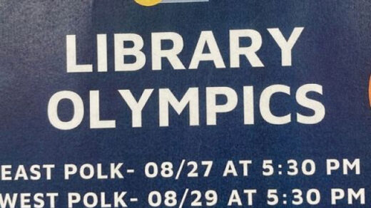 8/27 Library Olympics at East Polk