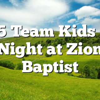 9/5 Team Kids 1st Night at Zion Baptist