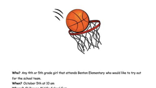 10/5 BES 4th & 5th Grade Girls Basketball Tryouts