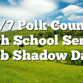 11/7 Polk County High School Senior Job Shadow Day