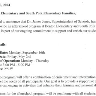 9/16 Polk Schools Afterschool Program Begins