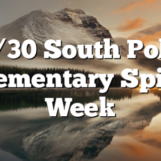 9/30 South Polk Elementary Spirit Week