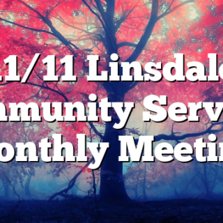 11/11 Linsdale Community Services Monthly Meeting