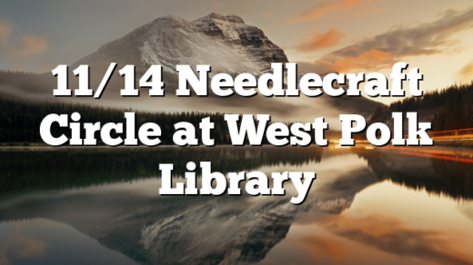 11/14 Needlecraft Circle at West Polk Library