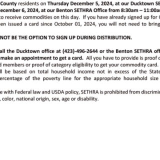 12/5-6 SETHRA Commodity Distribution