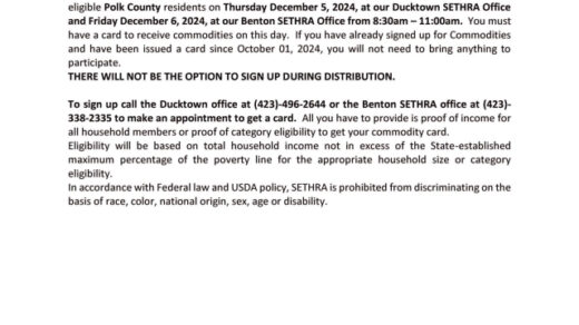 12/5-6 SETHRA Commodity Distribution