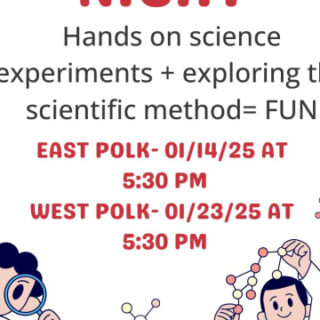 1/14 Science Night at EAST Polk Library