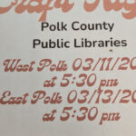 3/11 West Polk Library Kid’s Craft Night