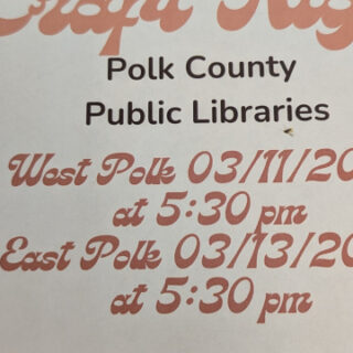 3/11 West Polk Library Kid’s Craft Night