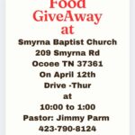 4/12 Smyrna Baptist Food Give Away