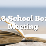 5/12 School Board Meeting