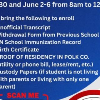 5/27-30 PCHS New Student Enrollment