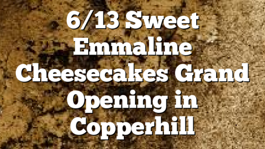 6/13 Sweet Emmaline Cheesecakes Grand Opening in Copperhill