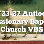 6/23-27 Antioch Missionary Baptist Church VBS