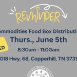 6/5 Commodities Food Box Distribution Ducktown, TN