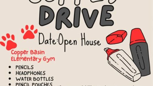 Copper Basin Elementary School School Supply Drive at Open House