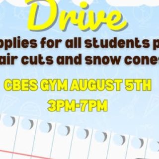 8/5 Copper Basin Elementary School School Supply Drive