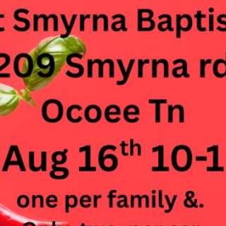 8/16 Smyrna Baptist Church Food Giveaway