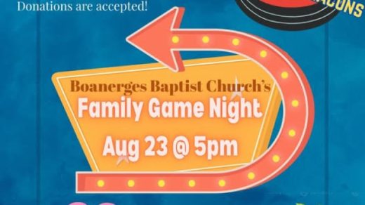 8/23 Boanerges Baptist Church Family Game Night