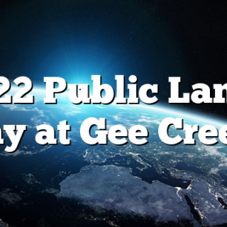 9/22 Public Lands Day at Gee Creek.