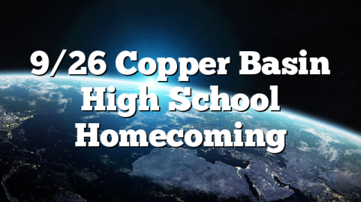 9/26 Copper Basin High School Homecoming