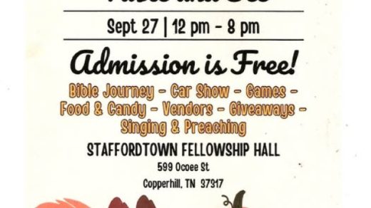 9/27 Staffordtown Church Fall Festival Copperhill, TN