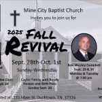 9/28 Mine City Baptist Church Revival Ducktown, TN