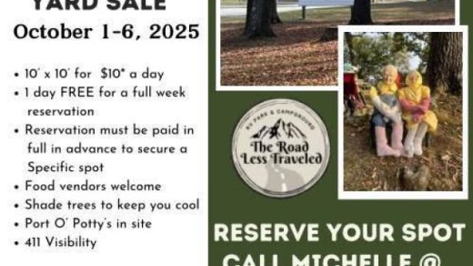 411 Yard Sale Spots Available at The Road Less Traveled Delano, TN