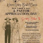 10/5 Old Timer’s Day & Pastor Appreciation Day at Welcome Valley Baptist Church