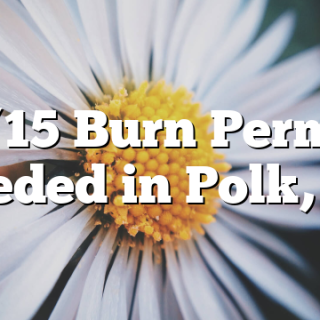 10/15 Burn Permits Needed in Polk, TN