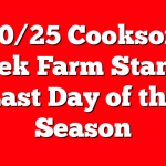 10/25 Cookson Creek Farm Stand’s Last Day of the Season