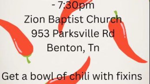 10/28 Cub Scout Chili Fundraiser Benton, TN