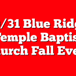 10/31 Blue Ridge Temple Baptist Church Fall Event