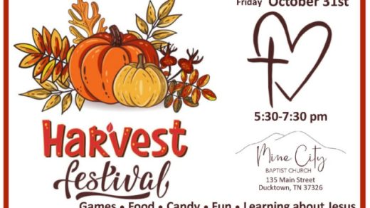 10/31 Harvest Festival at Mine City Baptist Church Ducktown, TN