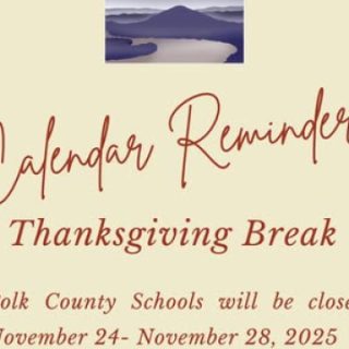 11/24-28 Thanksgiving Break for Polk Schools
