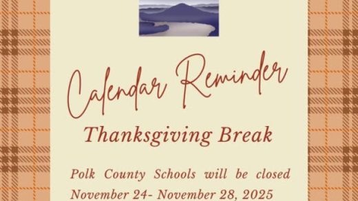 11/24-28 Thanksgiving Break for Polk Schools