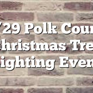 11/29 Polk County Christmas Tree Lighting Event