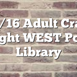 12/16 Adult Craft Night WEST Polk Library