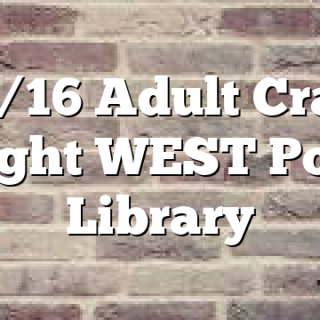 12/16 Adult Craft Night WEST Polk Library