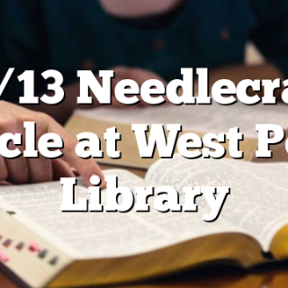 11/13 Needlecraft Circle at West Polk Library