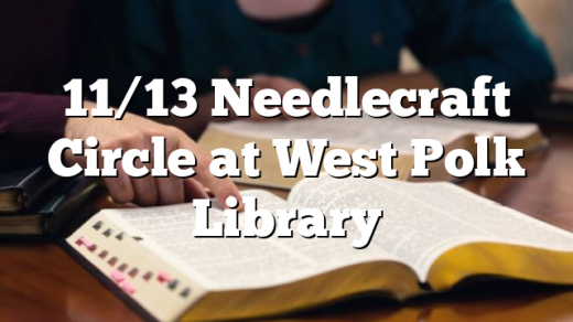 11/13 Needlecraft Circle at West Polk Library